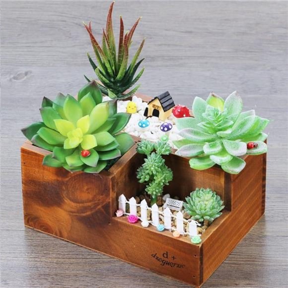 5Pcs Assorted Artificial Succulents Plants Unpotted Small Green Cactus Fake Faux - Picture 3 of 7